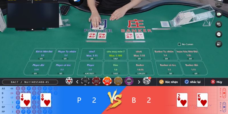 Một vài cửa cược phụ trong game baccarat 