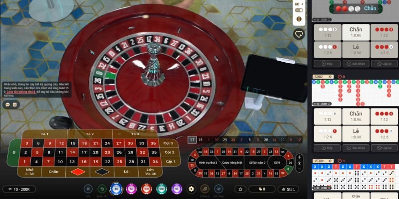 Đặt cược roulette đơn giản