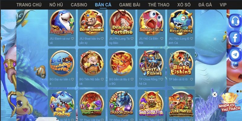 Lộ trình trải nghiệm sảnh game đơn giản nhất cho ngư thủ